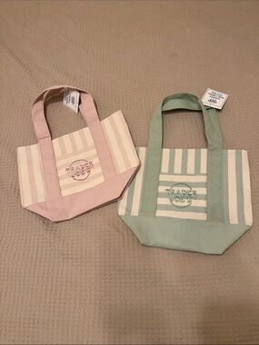New Trader Joe’s Mini Striped Canvas Tote Bag